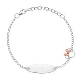 Disney 4-DIS012 Zilveren Armband Minnie Mouse - Minnie Armbandje - Disney Sieraden - 12+3cm Lengte - Ankerschakel - 1,7mm - Plaatje 23x7,9mm - Minnie 8,9x9mm - 925 - Zilver