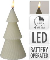 Bougie LED sapin de Noël 15cm ivoire