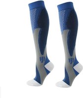 Chaussettes de compression Premium - Chaussettes de compression pour Voyages et sports - Taille 35-38 - Blauw