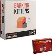 Exploding kittens kaartspel + UITGEBREIDE VERSIE met extra spel Barking kittens - Leuk kaart spel - Minimaal 7 jaar - 2 tot 5 spelers - Katten - Amusement - Gezin spel