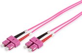 Digitus SC/SC OM4 2m 2m 2x SC 2x SC Zwart, Paars, Rood Glasvezel kabel