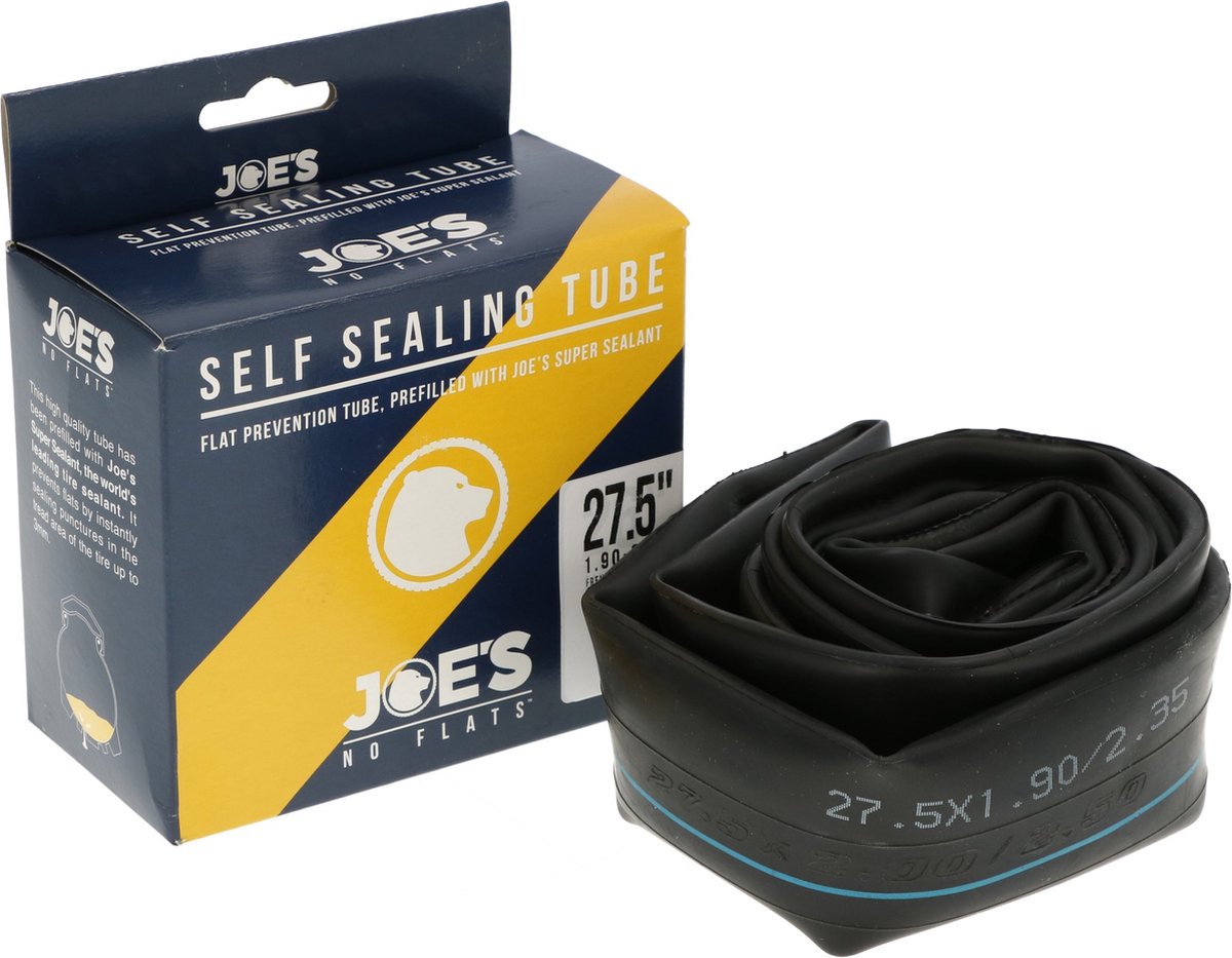 Joe's No Flats - Binnenband Self Sealing Tube Yellow Gel FV 27.5x1.90-2.35