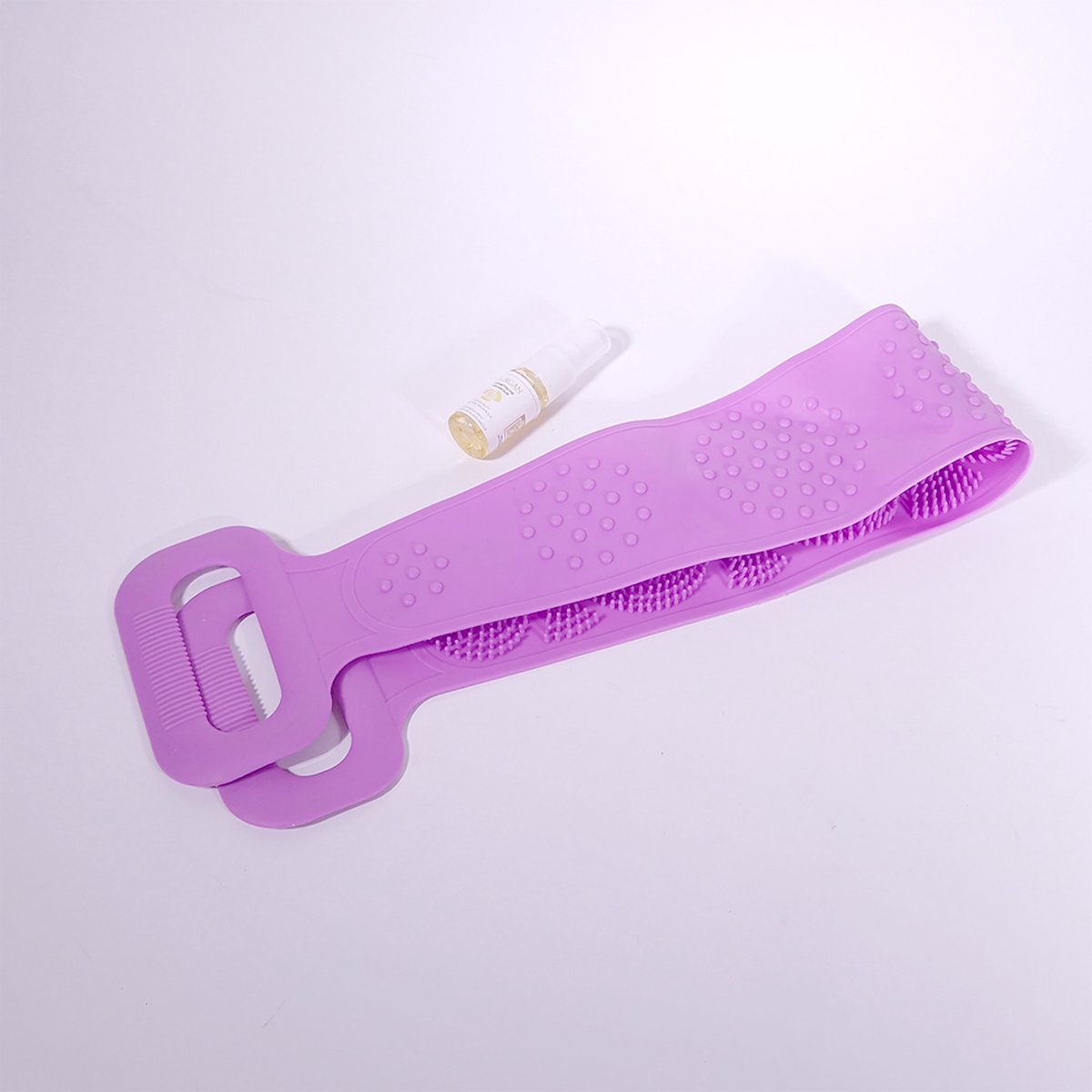 Aurgan Rugscrub Lichaamsborstel – Paars - incl arganolie - 2 zijdig massage