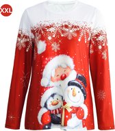 Livano Kersttrui - Dames - Foute Kersttrui - Christmas Sweater - Kerst Sweater - Christmas Jumper - Pyjama - Rood - Maat XXL