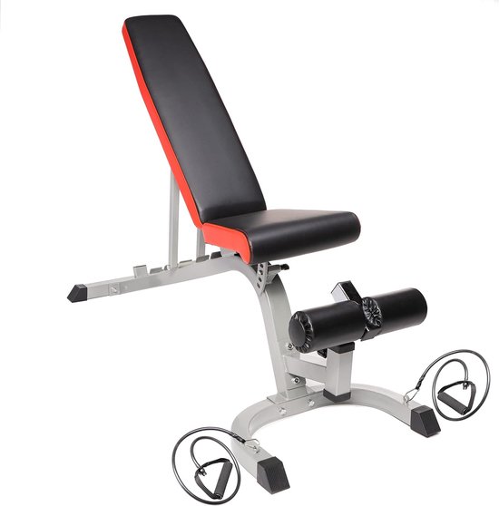 ZIPRO Core Opvouwbare Halterbank met Verstelbare Halterhouders & Opdrukgrepen – Fitnessbank 230 kg Belastbaar, 7-voudig Verstelbaar, Bankdrukken, Dips, Krachtstation voor Thuisgym