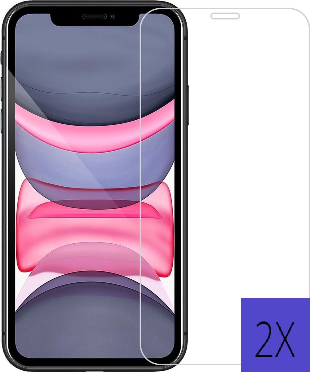 Screenprotector Iphone 11/XR - Tempered Glass - Beschermglas - 2X