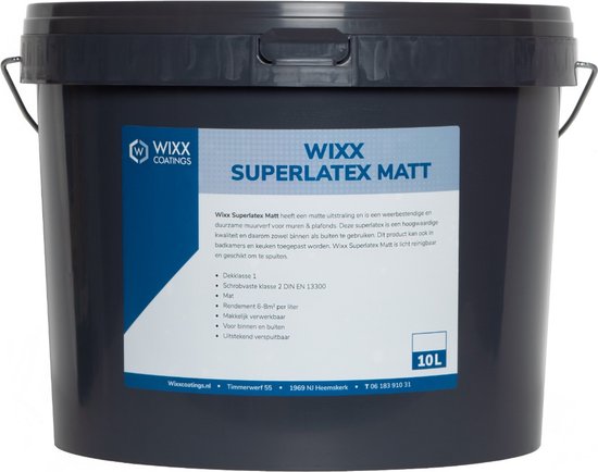 Wixx Superlatex Matt binnen en buiten - 5L - Wit - Wixx
