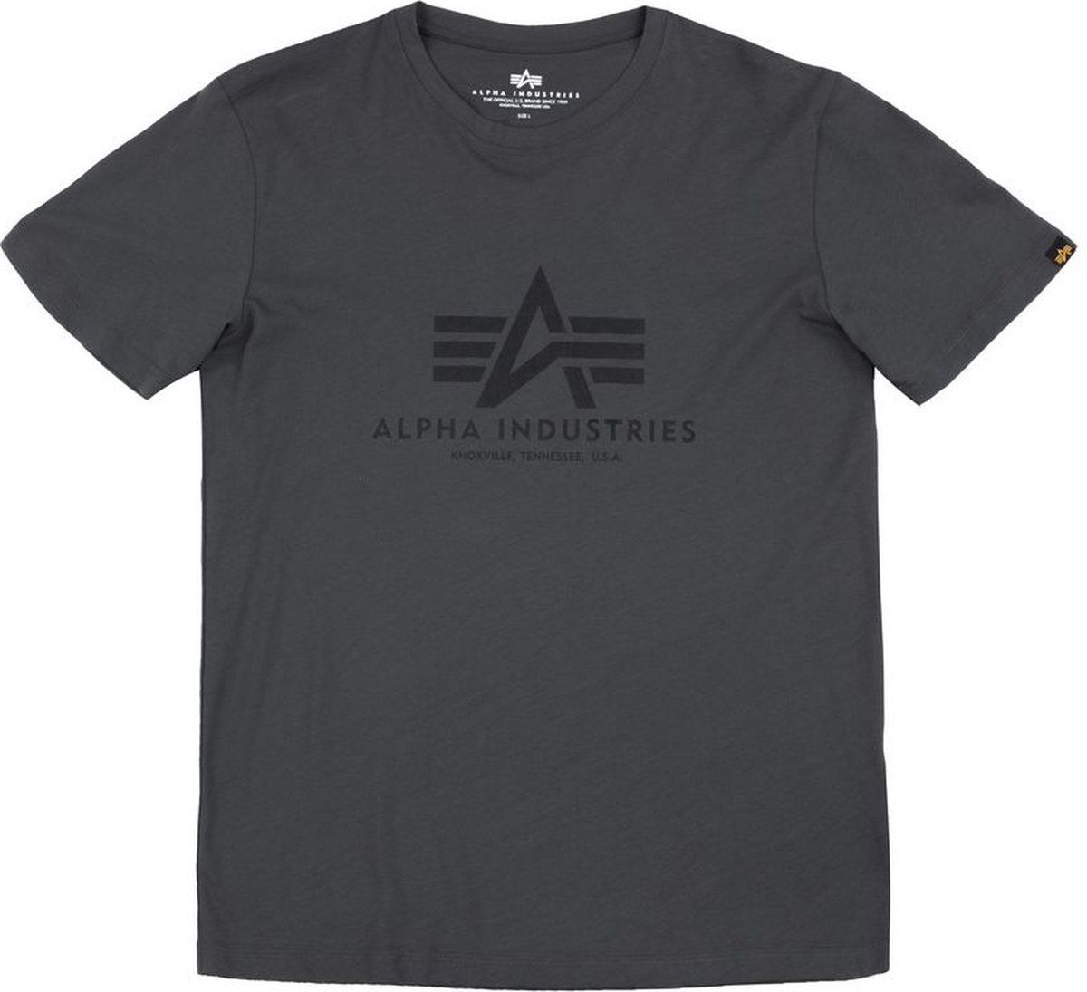 Alpha Industries Basic T-Shirt Greyblack/Black-S