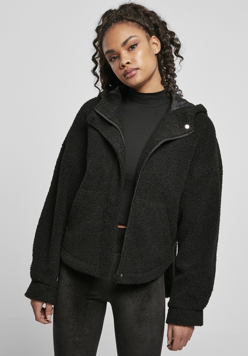 Urban Classics Short Sherpa Jacket 4XL Zwart