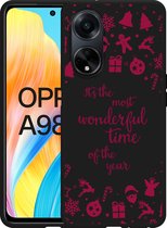Cazy Hoesje Zwart geschikt voor Oppo A98 5G Most Wonderful Time