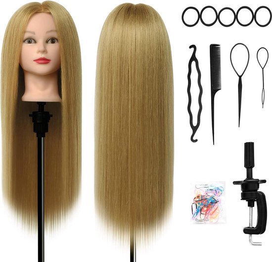 Mannequin Training Doll Head, Soft Rubber Wimper Graft Make-up Praktijk Headform Professionele Cosmetologie Schminken Make-up Massage Oefenpop oefenhoofd