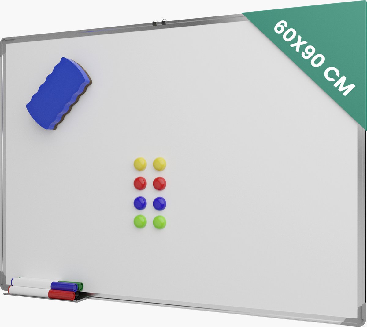 Avalo Whiteboard 60x90 cm - 14 in 1 set - Whiteboard Magnetisch inclusief Markers, Magneten & Wisser - Avalo