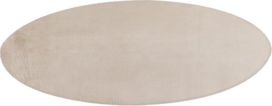 Lalee Paradise - ROND Superzacht - Hoogpolig - effen Vloerkleed – Fluffy - Tapijt – Karpet - 120x120 cm ROND Creme beige