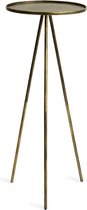 Lifa Living Moderne Bijzettafel - Bronzen Bijzettafel - Hoog - Metaal - Ronde Bijzettafel voor Woonkamer, Slaapkamer, Kantoor - 39 x 39 x 98,5 cm