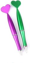 Pen met Hartje | Lightfight Balpen 14 cm | 2 Hartjespennen