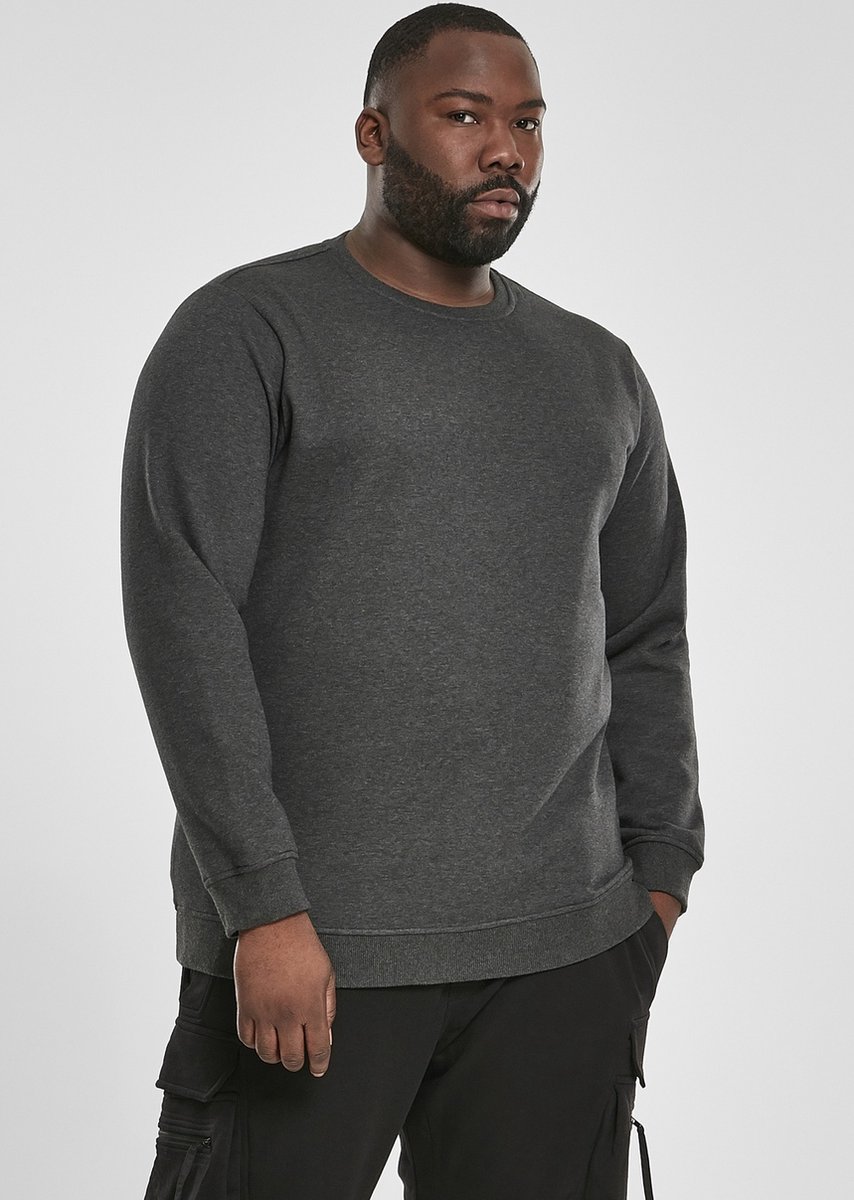 Urban Classics Basic Terry Crew Sweater/trui 5XL Grijs