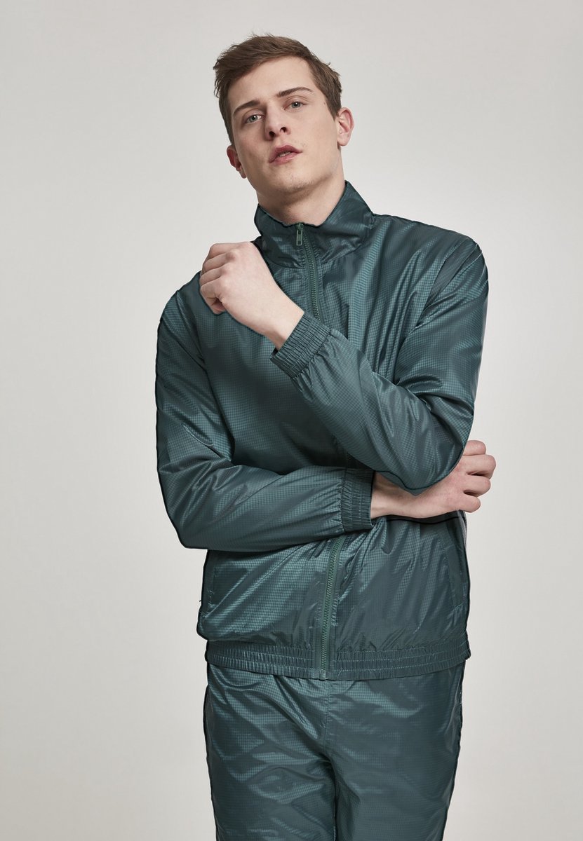 Urban Classics Jacquard Trainings jacket Groen