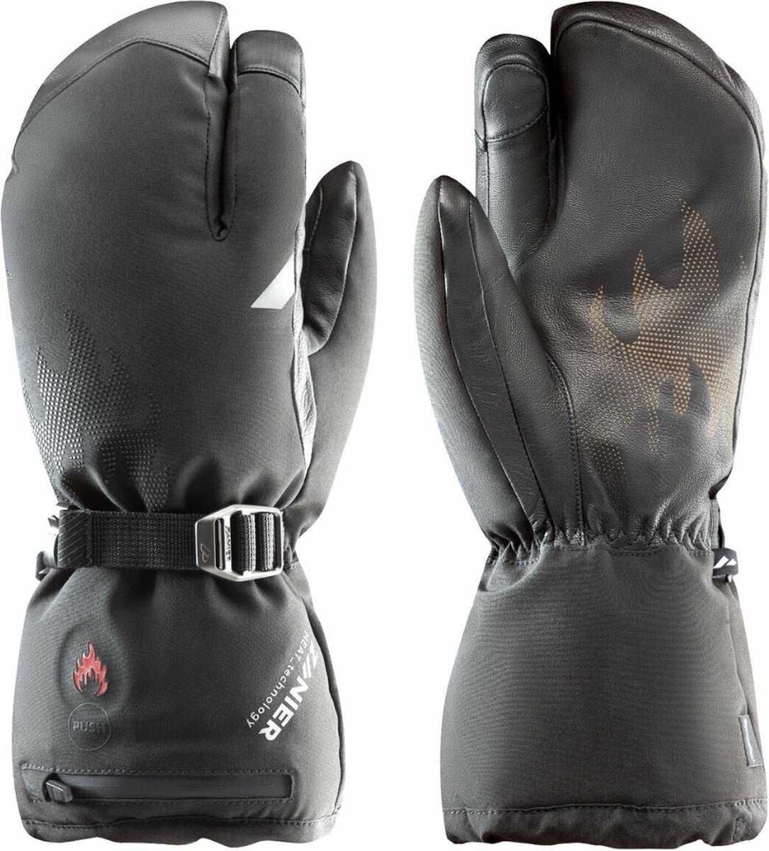 Zanier BACKCOUNTRY HEAT.STX - verwarmde handschoenen - unisex - maat 7.5 - zwart