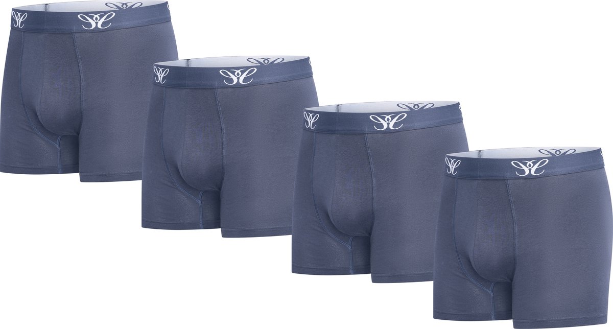 Cappuccino Italia - Heren Onderbroeken 4-Pack Boxers - Blauw - Maat L