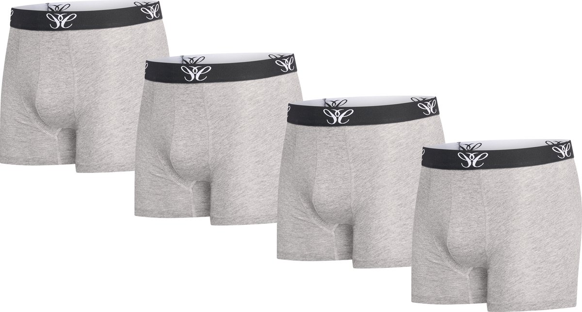 Cappuccino Italia - Heren Onderbroeken 4-Pack Boxers - Grijs - Maat L