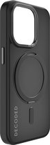 DECODED 360° Stand Case - iPhone 15 Pro - 100% Gerecycleerd Plastic - Doorzichtig Hoesje - Geschikt voor MagSafe - Transparant Black Zwart