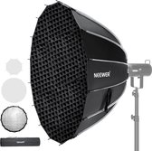 Neewer® - 47.2 inch Parabolische Softbox - Snelle Installatie en Vouwen, met Diffusers/Honingraatrooster/Tas - Compatibel met Aputure 120d, Light Dome Godox sl60w, NEEWER RGB CB60 en andere Bowens Mount apparatuur