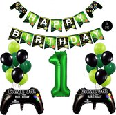 Snoes Mega Game Gamers Helium Verjaardags Ballonnen Feestdecoratie Green Cijfer Ballon nr 1