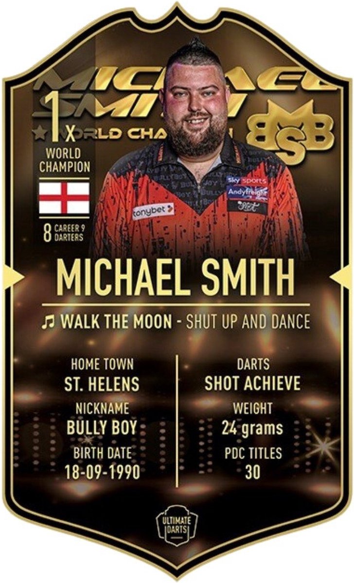 Ultimate Darts Card Michael Smith World Champion - Darts