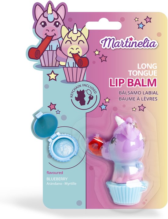 Lippenbalsam Schlüsselanhänger Einhorn – Pflegend, Transparent, 2,5 G