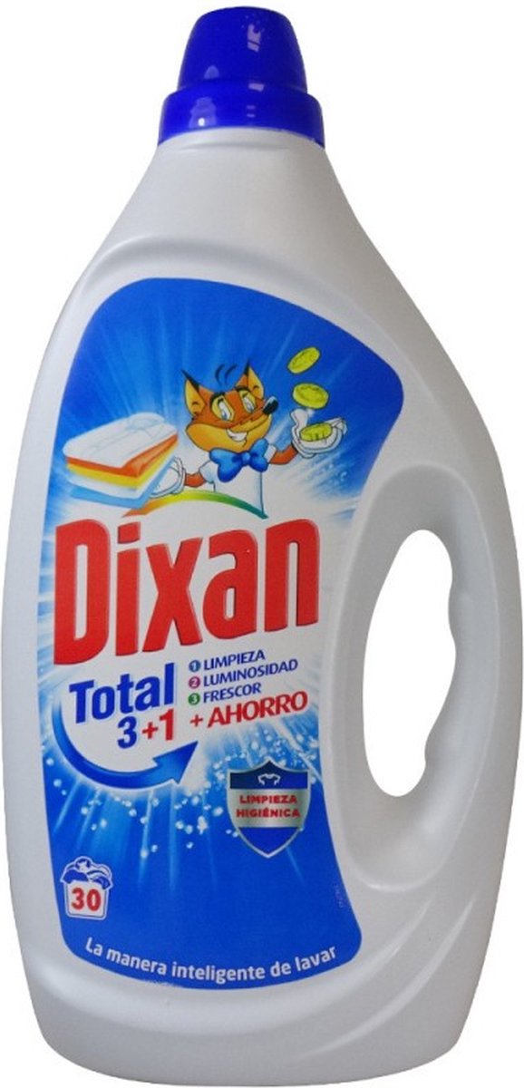 Goedkoopste Dixan - Total - Effective Cleaning Action - Vloeibaar Wasmiddel - 1,5L - 30 Wasbeurten