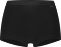 Voorkant van een zwarte dames short met elastische tailleband van Ten Cate.