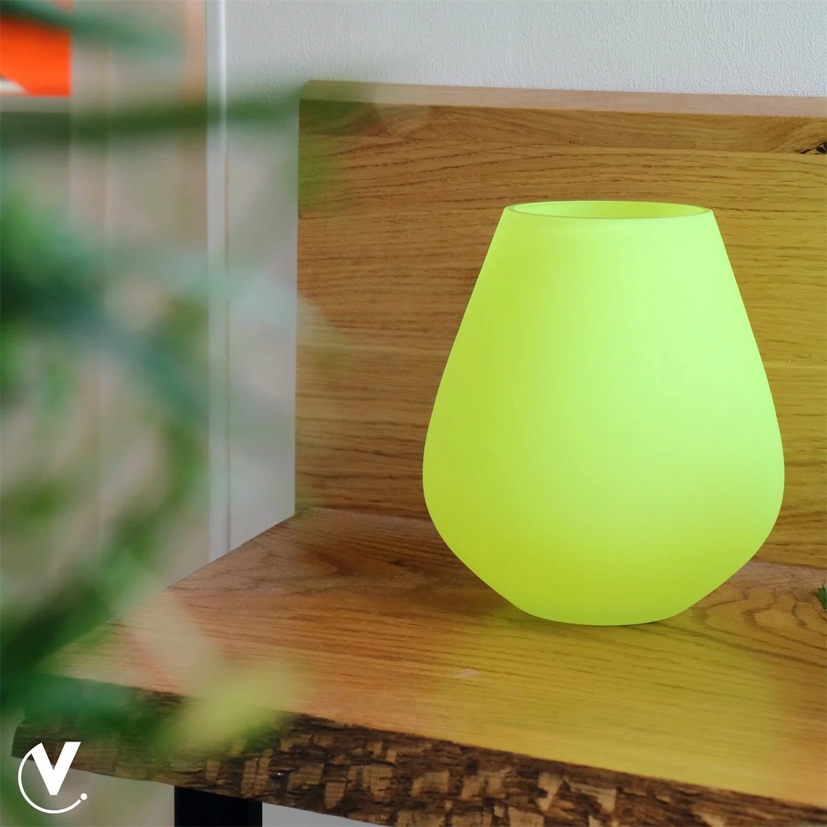 Vase The World Vaas Tasman Summer Yellow | Neon yellow | Ø18 x H20 cm geel