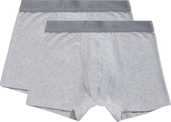 Basics shorts light grey melee 2 pack voor Jongens | Maat 110/116