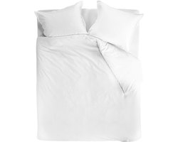 Beddinghouse Blanca dekbedovertrek - Effen - Tweepersoons - 200x200/220 cm - Wit