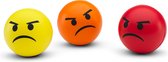 Balles anti-stress émoticônes gagnantes – Article de farce – Doux/ Medium/dur – Jaune/ Oranje/Rouge