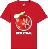Kerstbal - Foute kersttrui kerstcadeau - Dames / Heren / Unisex Kleding - Grappige Kerst Outfit - T-Shirt - Unisex - Rood - Maat M