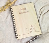 Notitieboek A5 - Luxe balpen - Kerstcadeau - Kerst - Notitieboek - Cadeau mama - Cadeau papa - Cadeau - A5 notitieboekje - HAPPY HOLIDAYS - kerstcadeau man - kado papa - kerst