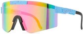 Viper Zonnebril - Sport Zonnebril - Viper Glasses - Wintersport zonnebril - sneeuw - ski bril - Fietsbril - Sportbril - UV 400 - Festival Snelle Planga - Lichtblauw