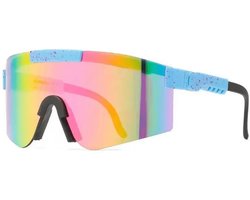 Viper Zonnebril - Sport Zonnebril - Viper Glasses - Wintersport zonnebril - sneeuw - ski bril - Fietsbril - Sportbril - UV 400 - Festival Snelle Planga - Lichtblauw