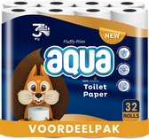 AQUA - Tripple Soft - 1x32 rollen WC papier - 32 Rollen - 3 Laags Toiletpapier, Extra Zacht & Pluisvrij, Tripple comfort - Voordeelverpakking WC Papier