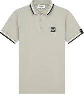 Quotrell Couture - AVERGNE POLO - TAUPE/BLACK - XS