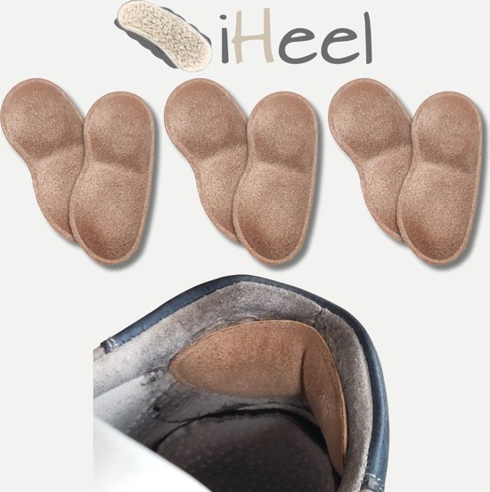 iHeel® pads - 3-Pack (6 stuks) - Voorkomt Zere Hielen en Blaren - Vervangt Dagelijkse Pleisters - Anti-Slip kussens - Comfortabel - Hielbeschermers - Blaarbeschermers - Hiel Grips - Hiel Liners - Hiel Kussens - Hiel Inserts - Hiel Pads - Hiel Zool - iHeel®