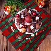 Sets de table de Noël, 6 pièces, antidérapants, résistants à la chaleur, imperméables, anti-salissures, lavables, pour décoration de table de Noël, 32 x 45 cm