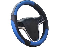 Stuurhoes van microfiber leer 37-39 cm zwart-blauw met Mayco Bell.