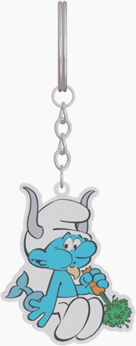 sleutelhanger de smurfen - Steenbok - 6 cm - Metaal - Eenzijdig bedrukt