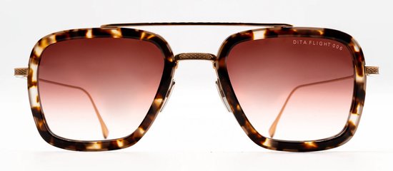 DITA dames zonnebril uniseks Tortoise GOUD - DITA FLIGHT 006 7806-R LIMITED EDITION maat 52 van DITA — afbeelding 2