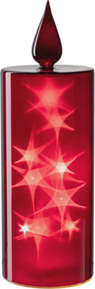 Leonardo Bougie LED Autentico 16 x 8 cm, rouge