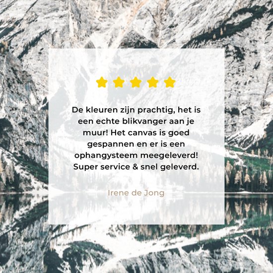 Tableau sur toile Paysage - Bateau - Hiver - Montagnes - 20x40 cm - Décoration murale