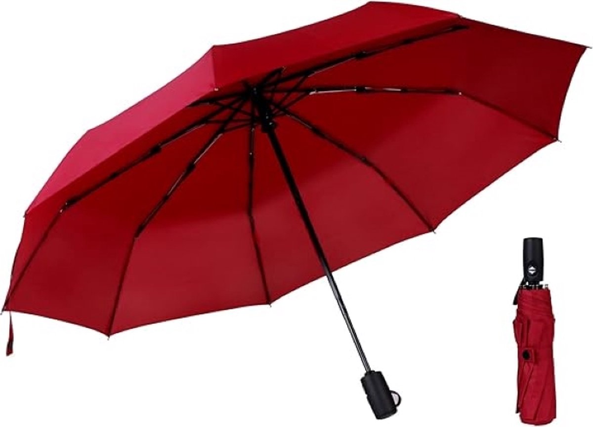 Paraplu, stormbestendig, zakparaplu, automatisch open- en sluitmechanisme, voor op reis, winddicht