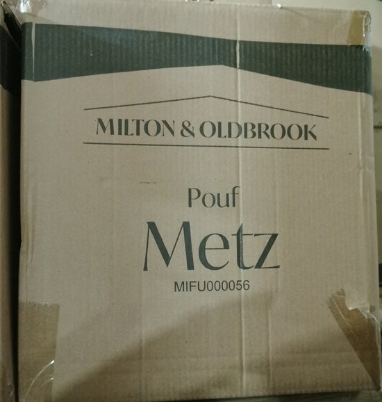 Milton & Oldbrook Pouf ⌀ 40 cm Metz Wit Teddy